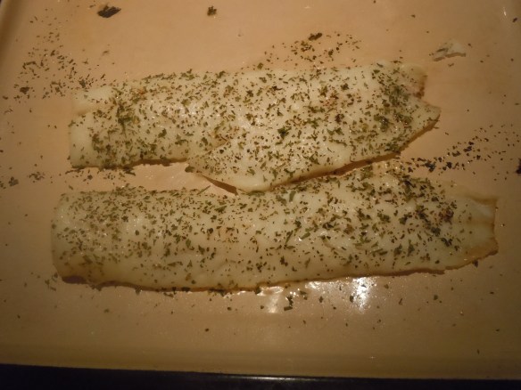 Baking Cod with Basil, Thyme, Salt