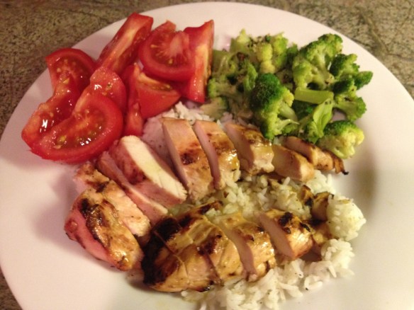 Hawaiian Chicken, Broccoli and Rice