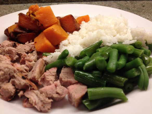 Pork Tenderloin, Butternut Squash, Side Salad