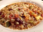 Vegetarian Minestrone soup with Whole Wheat Baguette