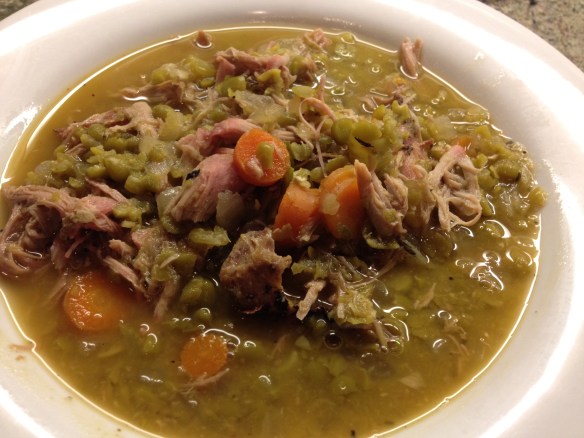 Split Pea Soup with Smoked Turkey Thighs