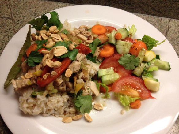 Chicken Stir Fry and Side Salad
